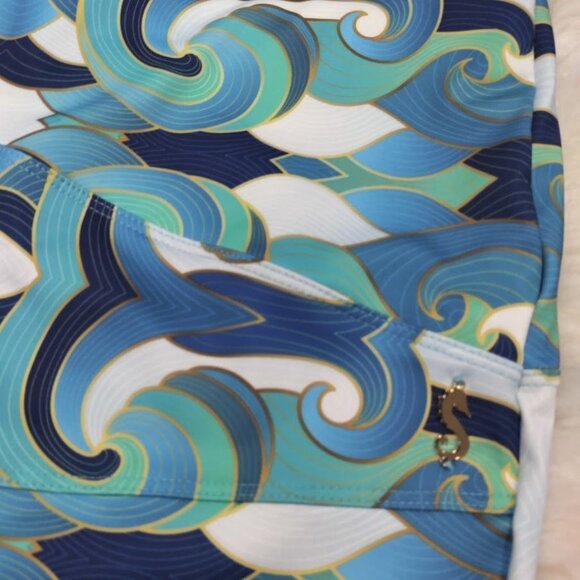 Skirdle "The Skinny Skirt" Classic Collection S Blue & Green Wave Pattern - Picture 4 of 12